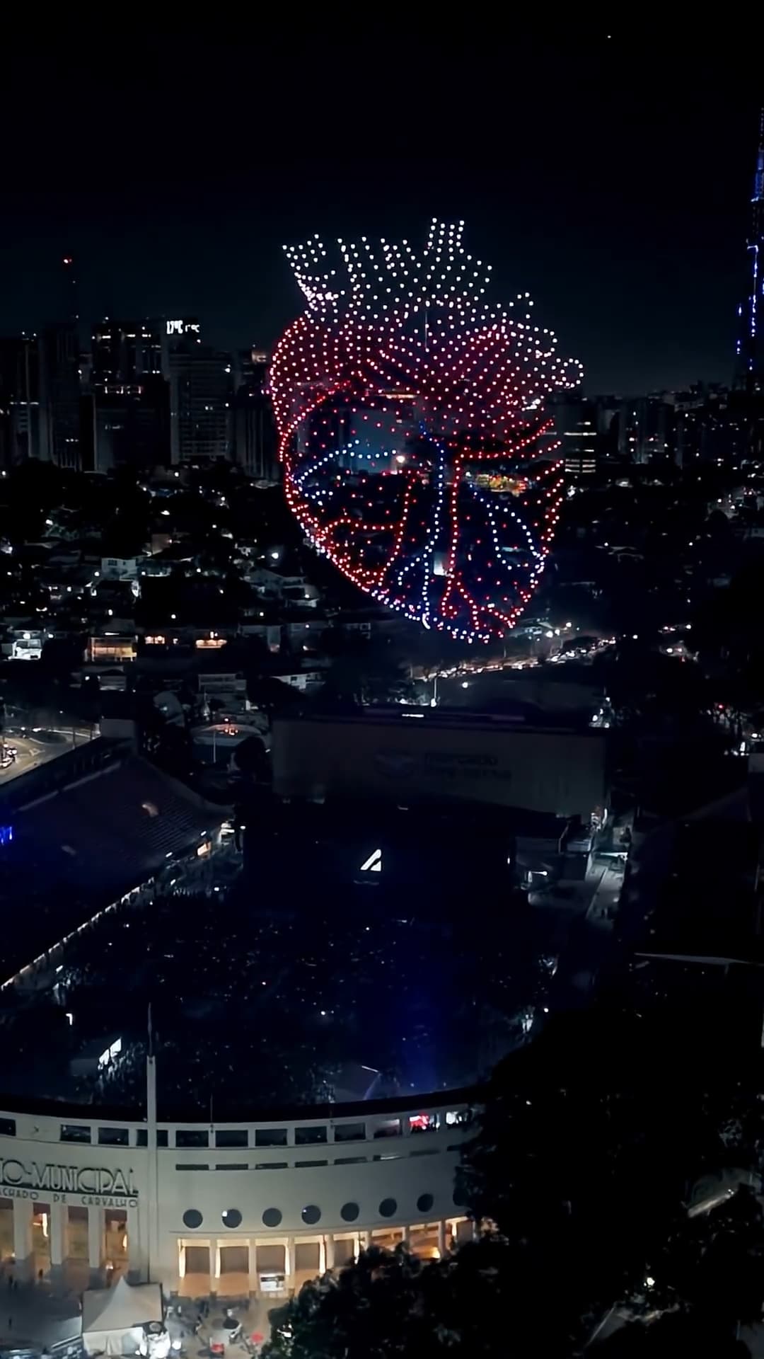 Heart drone show