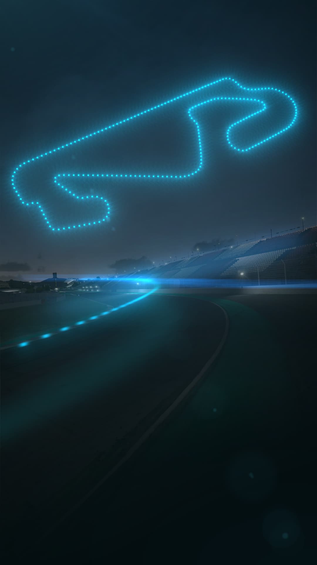 Montmelo circuit drone show